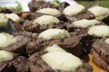 Rare beef tenderloin steak with gorgonzola butter from last year's BBQ Bootcamp.