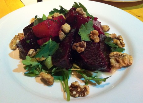 Che Baba Cantina Vancouver beet salad with walnuts