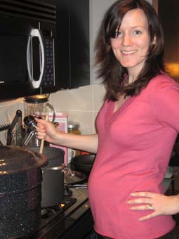 pregnant and cooking