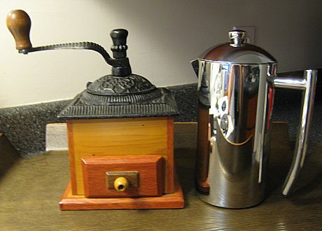 encore coffee grinder setting for french press