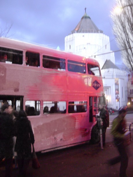 Pink Double Decker Bus